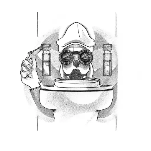 bartender, petrol head and photographer tattoo design idea