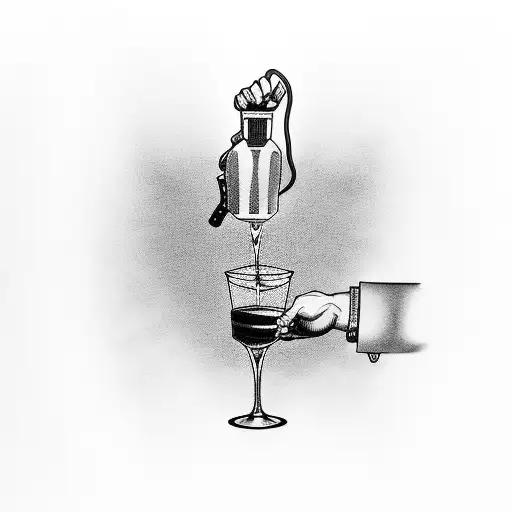 bartender, petrol head and photographer tattoo design idea