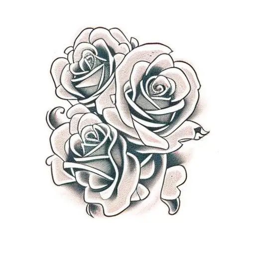 V for Vendetta with roses tattoo design idea