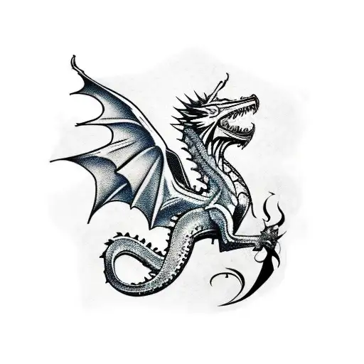 Game of thrones dragon tattoo design idea