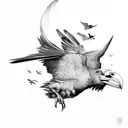 demons and angels ravens and doves tattoo design idea