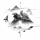 demons and angels ravens and doves tattoo design idea