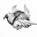 demons and angels ravens and doves tattoo design idea