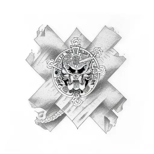  Cross with bible verse tattoo design idea