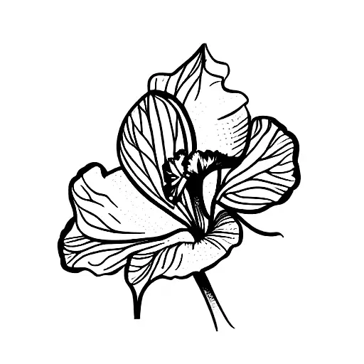  orchard, Iris and cyclamen tattoo design idea