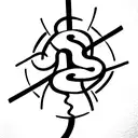 3 holy cross with a big snake wrapped around the one in the center tattoo design idea