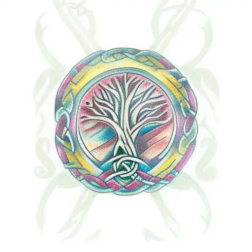 celtic tree of life tattoo design idea