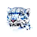 snow leopard tattoo design idea