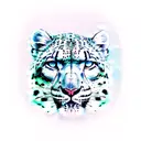 snow leopard tattoo design idea