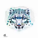 snow leopard tattoo design idea