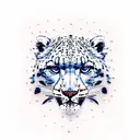 snow leopard tattoo design idea