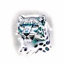 snow leopard tattoo design idea