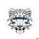 snow leopard tattoo design idea