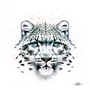 snow leopard tattoo design idea