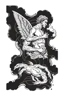 creation of Adam  tattoo design idea