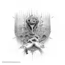 trapped, feeling hopeless, desolated, nothing i do will ever make a difference tattoo design idea