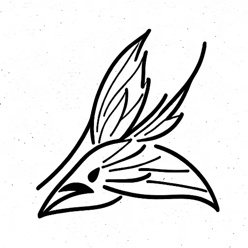 Cardinal tattoo design idea