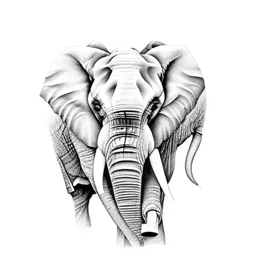3 elephants in a roe tattoo design idea
