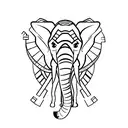 3 elephants in a row tattoo design idea