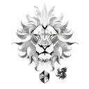 shield, ems, lion, dragon tattoo design idea