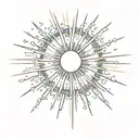 sun rays shining tattoo design idea