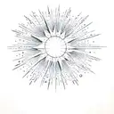 sun rays shining tattoo design idea