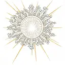 sun rays shining tattoo design idea