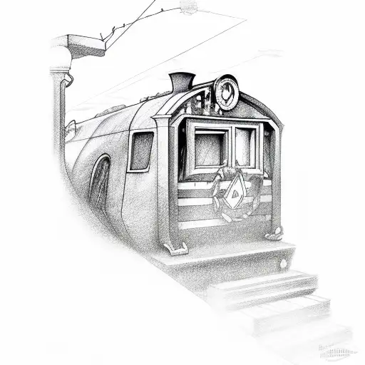 harry potter train tattoo design idea