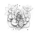 flower with proverbs 31:25 tattoo design idea