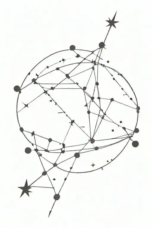 sagittarius constellation tattoo design idea