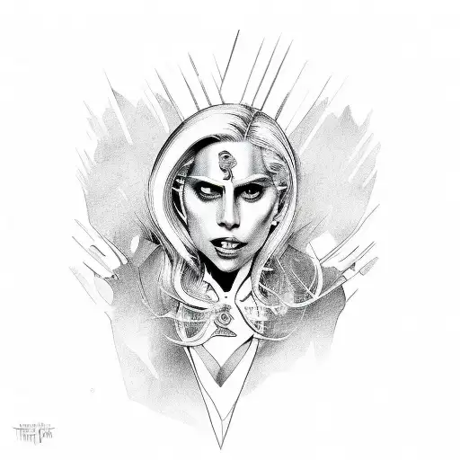 lady Gaga marry the night tattoo design idea
