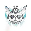 neotraditional, Bioshock, Rabbit Mask, Lighthouse, Flowers tattoo design idea