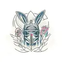 neotraditional, Bioshock, Rabbit Mask, Lighthouse, Flowers tattoo design idea