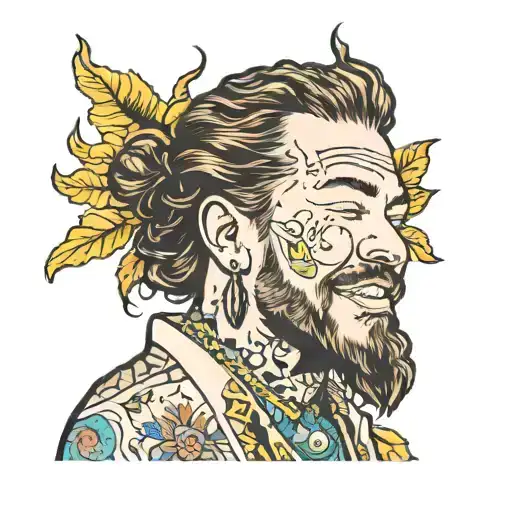 post malone signature tattoo design idea