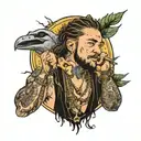 post malone text written tattoo design idea