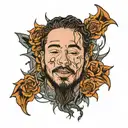 post malone text written tattoo design idea