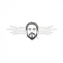 post malone tattoo design idea