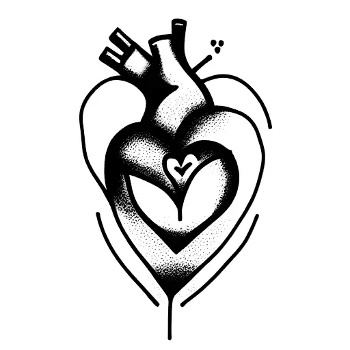 heart bleeding tattoo design idea