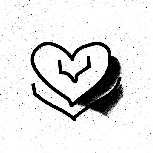 heart dripping tattoo design idea