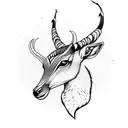 gazelle tattoo design idea