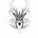 gazelle tattoo design idea