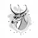 gazelle tattoo design idea