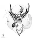 gazelle tattoo design idea