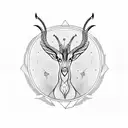 gazelle tattoo design idea