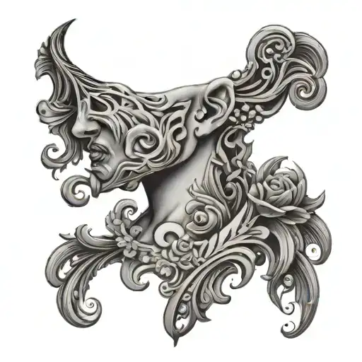 neck tattoo with Jose and marys tattoo design idea