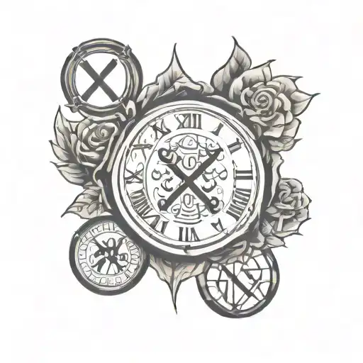Roman numerals 1 - 5 tattoo design idea