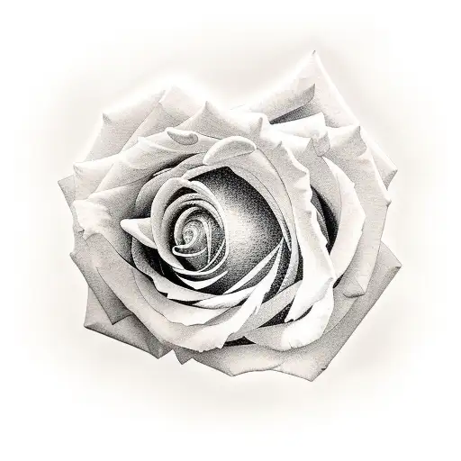 rose and clock and heart tattoo design idea