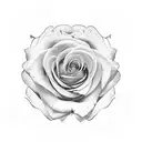 rose and clock and heart tattoo design idea