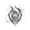 dodge charger with fire tattoo design idea
