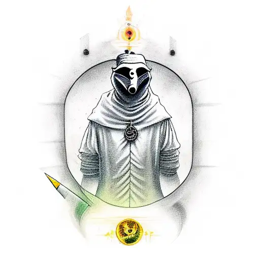 plague doctor with the words (carpe noctem) tattoo design idea